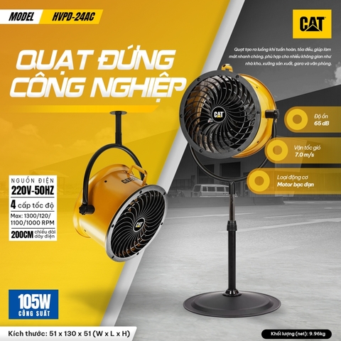 Quạt công đứng nghiệp Caterpillar 14″HVPD14AC