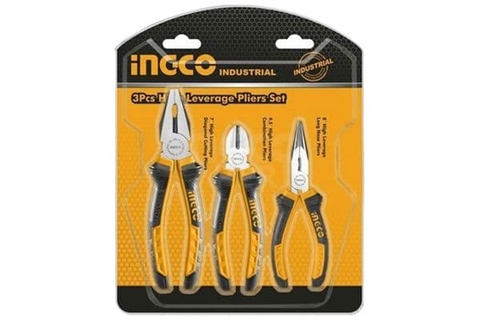 Bộ 3 Kềm Răng, Cắt Nhọn INGCO HKPS08318 chính hãng