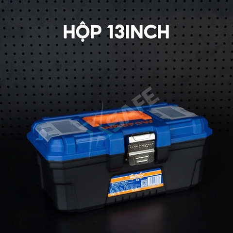 Hộp đựng đồ nghề WADFOW kích thước 13-24inch Thùng dụng cụ nhựa PP cứng cáp chịu lực tốt độ bền cao, nhiều ngăn tiện lợi