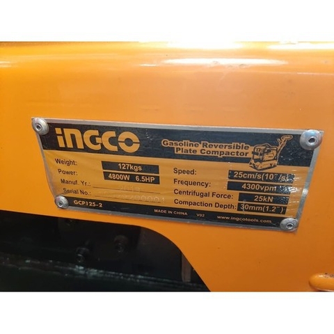 Máy đầm nén bê tông xăng INGCO GCP125-2 chính hãng