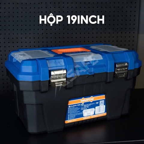 Hộp đựng đồ nghề WADFOW kích thước 13-24inch Thùng dụng cụ nhựa PP cứng cáp chịu lực tốt độ bền cao, nhiều ngăn tiện lợi
