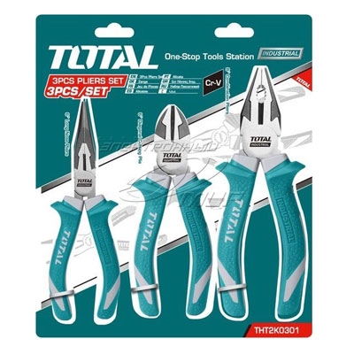 Bộ 3 kềm răng, cắt và nhọn cao cấp TOTAL THT2K0301S chính hãng