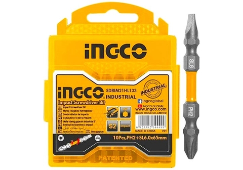 Bộ mũi bắt vít 2 đầu bake và dẹp 10 chi tiết Ingco rẻ