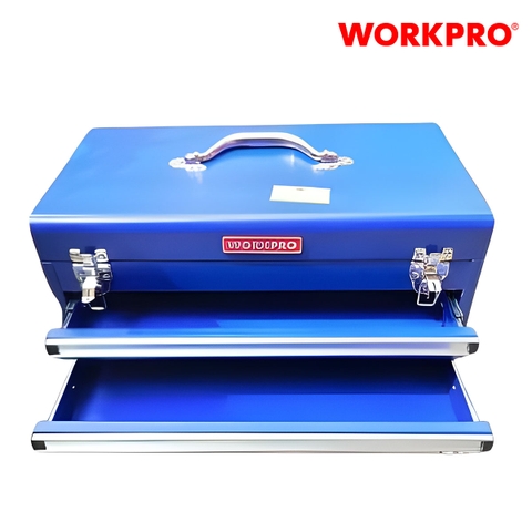 Hộp công cụ 2 ngăn, bẳng sắt, kích thước 46x24x22cm Workpro - WP282005