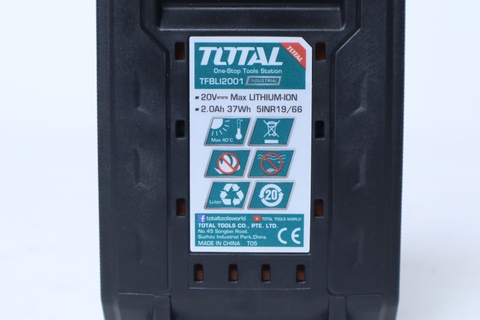 Pin Li-ion 20V/2Ah Total TFBLI20011 thông số kỹ thuật
