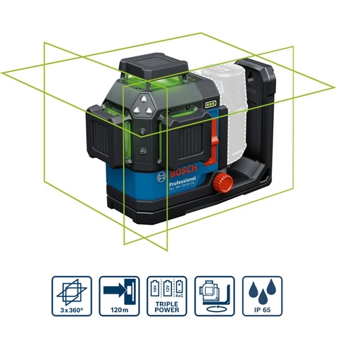 Máy Cân Mực Laser Tia Xanh Bosch GLL 18V-120-33 CG 06010651K0