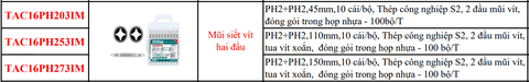 Bộ 10 mũi siết vít bake 2 đầu 45mm-110mm-150mm  TOTAL
