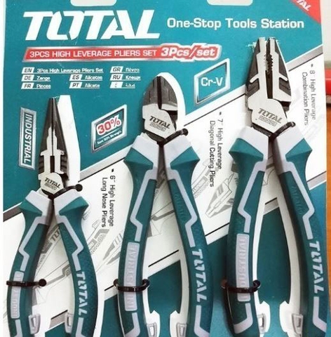 Bộ 3 kềm răng, cắt và nhọn cao cấp TOTAL THT2K0301S chất lượng