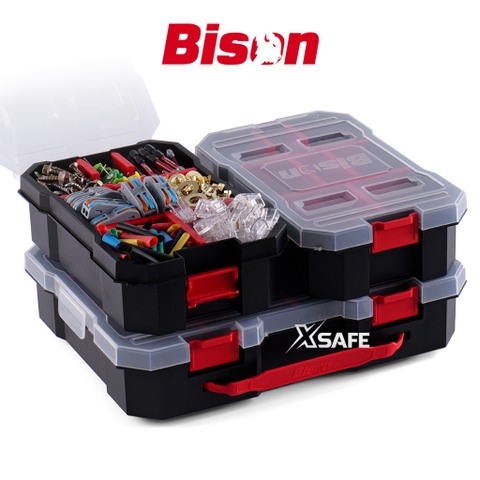Hộp đựng linh kiện 3 trong 1 Bison chống nước chuẩn IP54, nhựa cao cấp chống chịu va đập, chống bụi, có thể liên kết