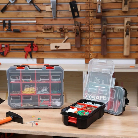 Hộp đựng linh kiện 3 trong 1 Bison chống nước chuẩn IP54, nhựa cao cấp chống chịu va đập, chống bụi, có thể liên kết