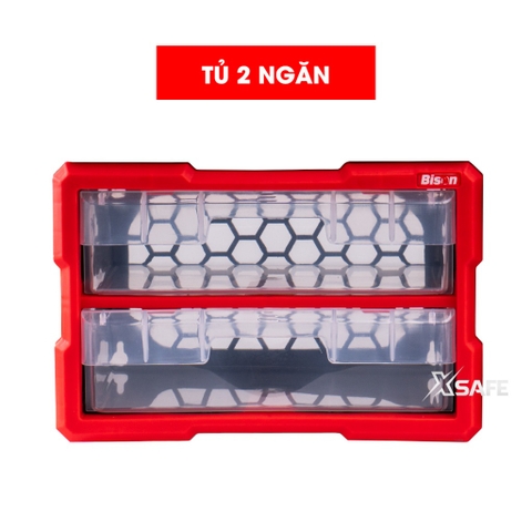 Hộp đựng linh kiện Bison nhiều ngăn có ghép nối Tủ nhựa nguyên sinh chắc chắn, dùng đựng đinh, ốc vít, linh kiện điện tử