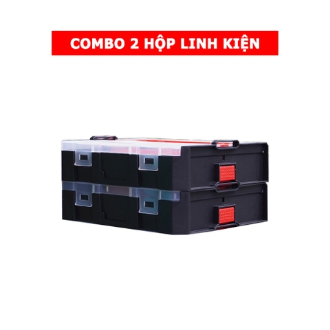 Hộp đựng đồ nghề 3IN1 Bison kích thước 21inch, nhựa PP nguyên sinh chống va đập, 2 hộp nhỏ đựng linh kiện bên hông