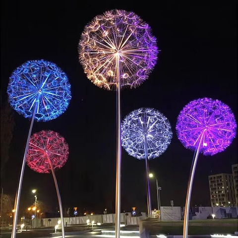 Cột Đèn Inox Cao 6M, 7M, 7,5M Sử dụng Treo Bông Hoa Bồ Công Anh Dandelion Ngoài Trời