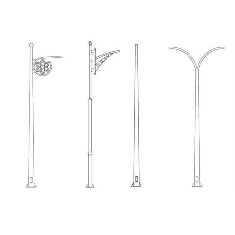 Cột Giật Cấp D60 cho Đèn Đường LED Zalaa cao từ 6m đến hơn 9m