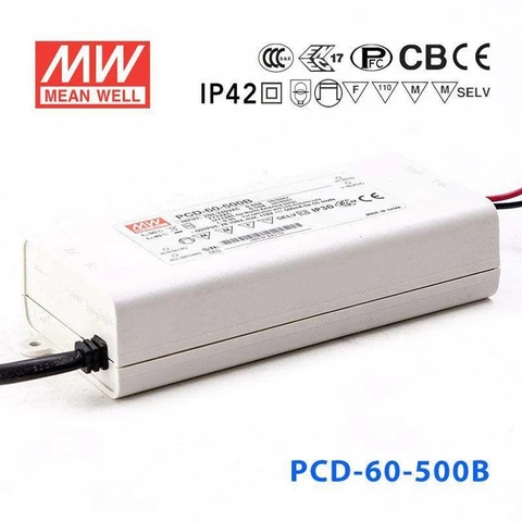 Nguồn Meanwell PCD-60 - LED Driver sử dụng cho Đèn chiếu sáng trong nhà