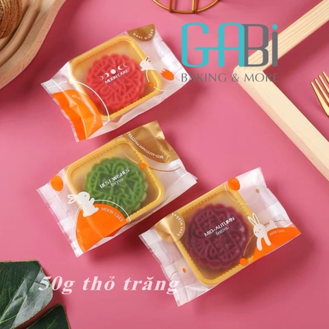 Túi đựng bánh trung thu 50g thỏ trăng