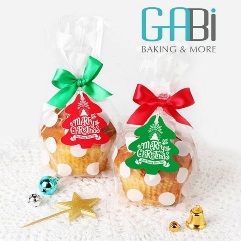 50 tag giấy hình cây thông Noel