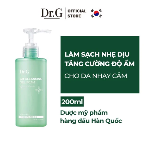 Sữa Rửa Mặt Dr.G Dịu Nhẹ pH Cleansing Gel Foam