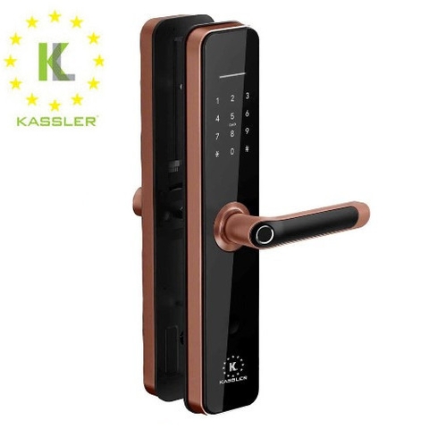 Khóa cửa vân tay Kassler KL-696 Red bronze app wifi, chống nước