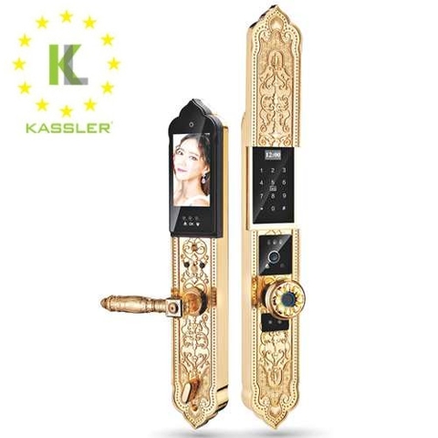 Khóa đại sảnh nhận diện khuôn mặt Kassler KL-929F mạ vàng 24K