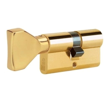 Ruột khóa ISEO R6 một đầu chìa một đầu chốt màu vàng đồng