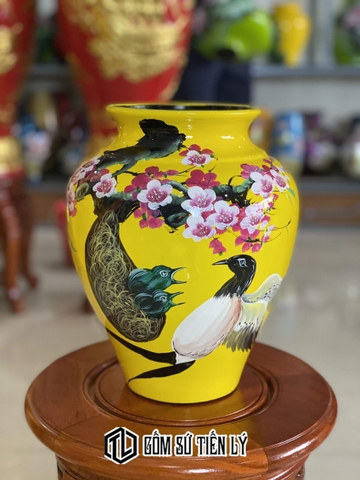 Bình hoa trang trí màu hàng hút lộc-BGD67