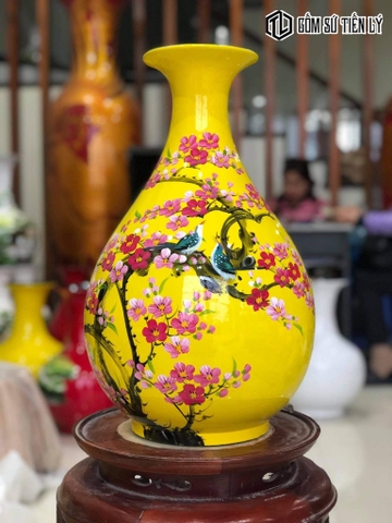 Bình sơn mài cao cấp Bát Tràng-TLM61