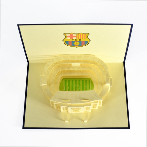 Thiệp nổi 3D pop-up stadium Barcalona