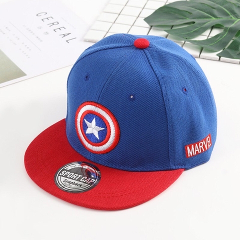 Mũ nón bé trai siêu anh hùng Captain America màu xanh dương