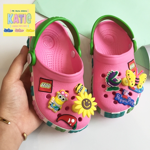 Dép cá sấu Crocs trẻ em Lego Kids màu hồng