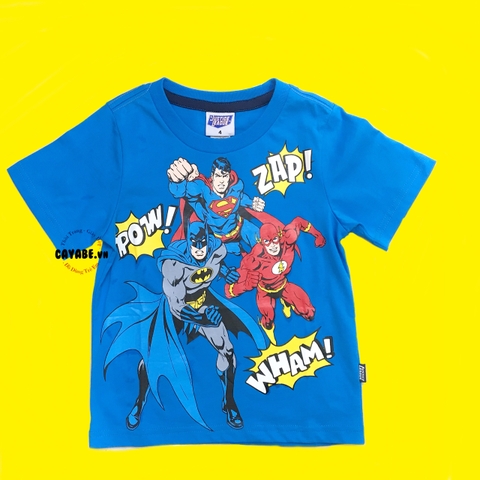 Áo thun bé trai 3 siêu nhân Marvel màu xanh dương
