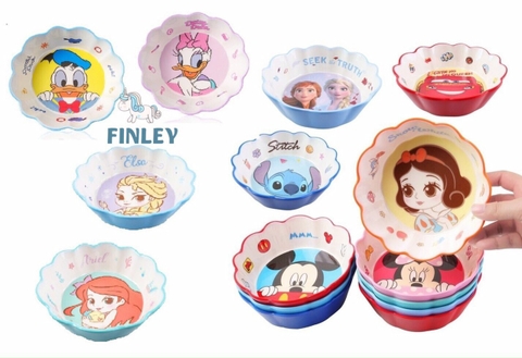 Chén bát ăn dặm - tô salad cho bé hoạt hình Disney có viền - Chuột Minnie