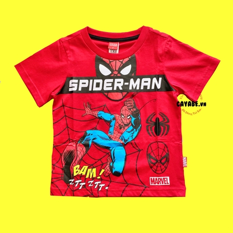 Áo thun bé trai người nhện siêu đẳng Spiderman màu đỏ