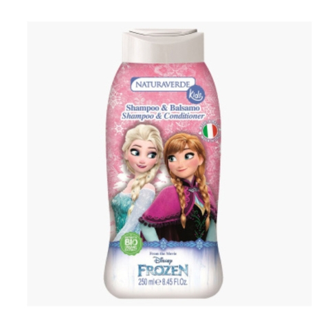 Dầu gội và dầu xả cho bé dưỡng tóc hương xạ hương và hoa bắp công chúa Elsa Frozen Sodico trẻ em - 250ML