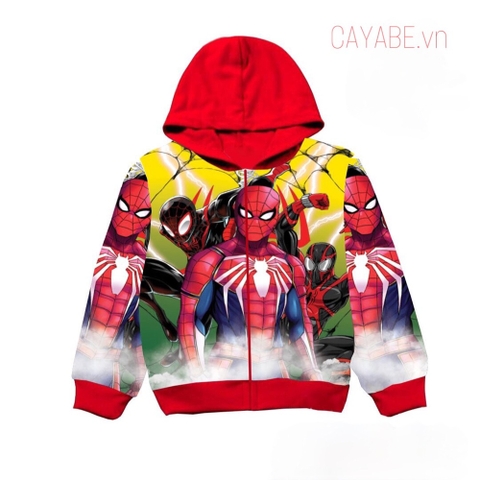 Áo khoác chống nắng người nhện Spiderman 2021 đỏ vàng