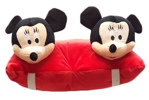 GỐI ĐI XE MÁY CHO BÉ 2 ĐẦU CHUỘT MICKEY ĐỎ