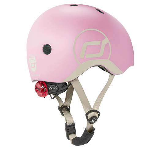 Mũ nón bảo hộ (bảo hiểm) xe đạp, xe scooter Scoot and Ride cho bé khi chơi thể thao - size XXS và size S (màu hồng nhạt - Rose)