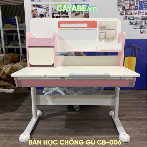 Bàn học chống gù, chống cận học sinh CAYABE CB-006 dài 112cm cho bé màu hồng