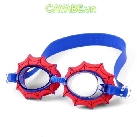 Kính bơi trẻ em chống tia UV hoạt hình 3D người nhện Spiderman màu xanh đỏ