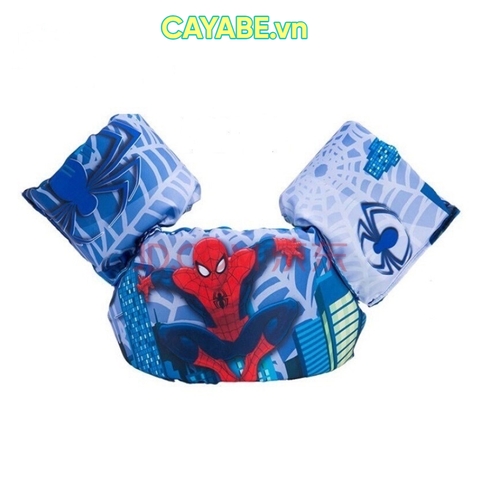 Phao bơi cho bé CAYABE người nhện Spiderman xanh dương (phao tay kèm phao đỡ ngực cho trẻ em)