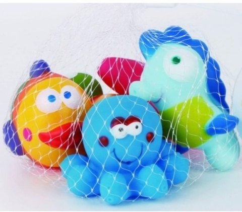 Set túi đồ chơi tắm 6 món Toys House sinh vật biển cho bé TL811-2