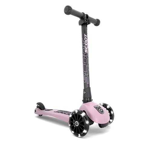 Xe scooter trẻ em Scoot and Ride Highwaykick 3 bánh xe có đèn LED cho bé (màu hồng nhạt - Rose)