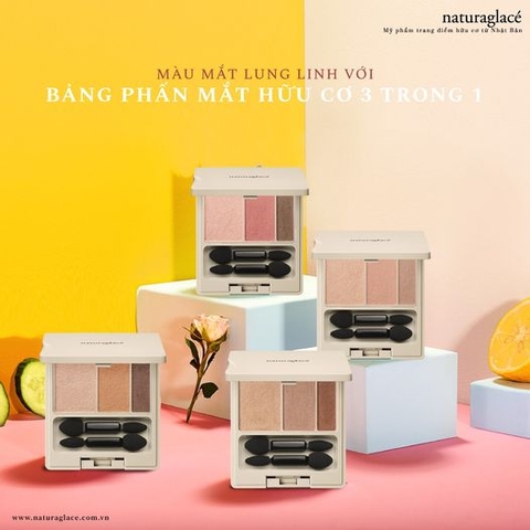 MÀU MẮT LUNG LINH VỚI BẢNG PHẤN MẮT HỮU CƠ 3 TRONG 1