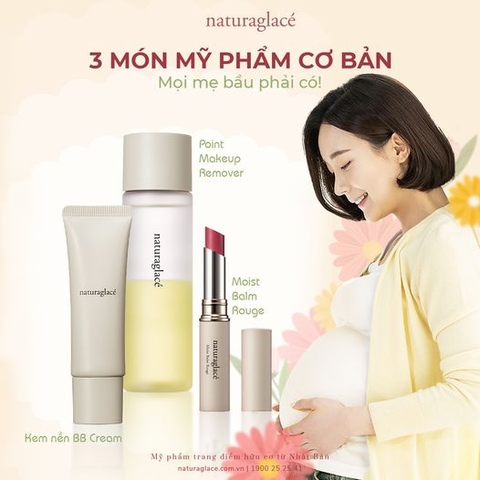 3 MÓN MỸ PHẨM TRANG ĐIỂM, DƯỠNG DA AN TOÀN CHO MẸ BẦU