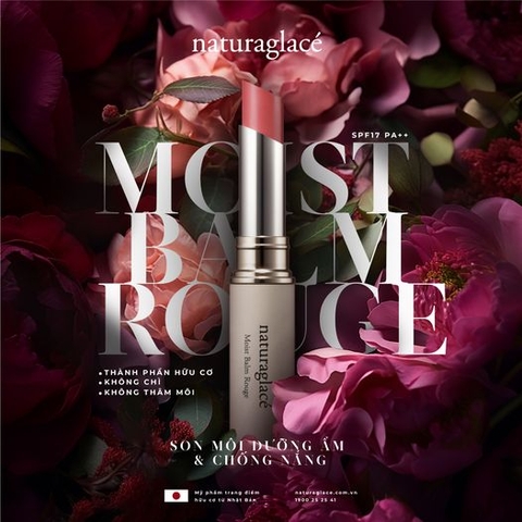 MOIST BALM ROUGE - SON AN TOÀN & DƯỠNG ẨM CHO MÔI MỀM CĂNG MỌNG