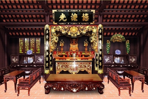 MẪU ÁN GIAN PHÒNG THỜ 003