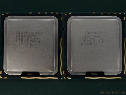 10902 Bộ xử lý CPU E5649 (12M Cache, 2.53 GHz, 5.86 GT s) 6 cores 12 threads / socket 1366