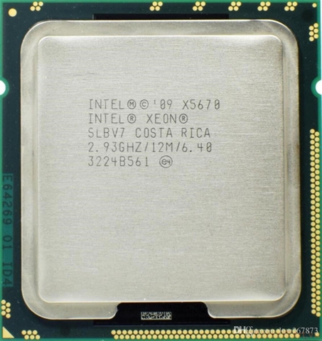 10908 Bộ xử lý CPU X5670 (12M Cache, 2.93 GHz, 6.40 GT s) 6 cores 12 threads / socket 1366