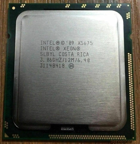 10909 Bộ xử lý CPU X5675 (12M Cache, 3.06 GHz, 6.40 GT s) 6 cores 12 threads / socket 1366
