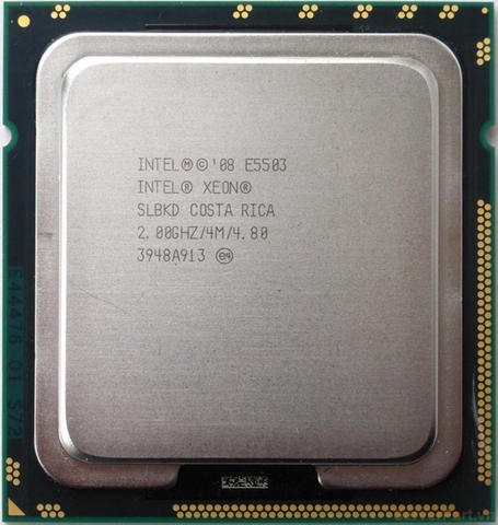 10912 Bộ xử lý CPU E5503 (4M Cache, 2.00 GHz, 4.80 GT s) 2 cores 2 threads / socket 1366